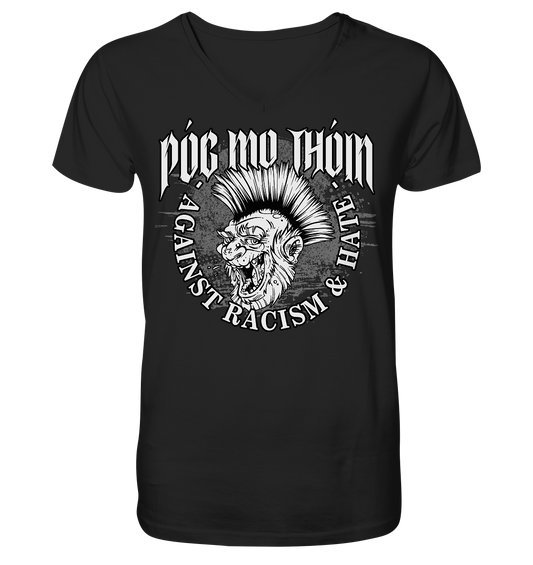 Póg Mo Thóin Streetwear "Against Racism & Hate" - V-Neck Shirt